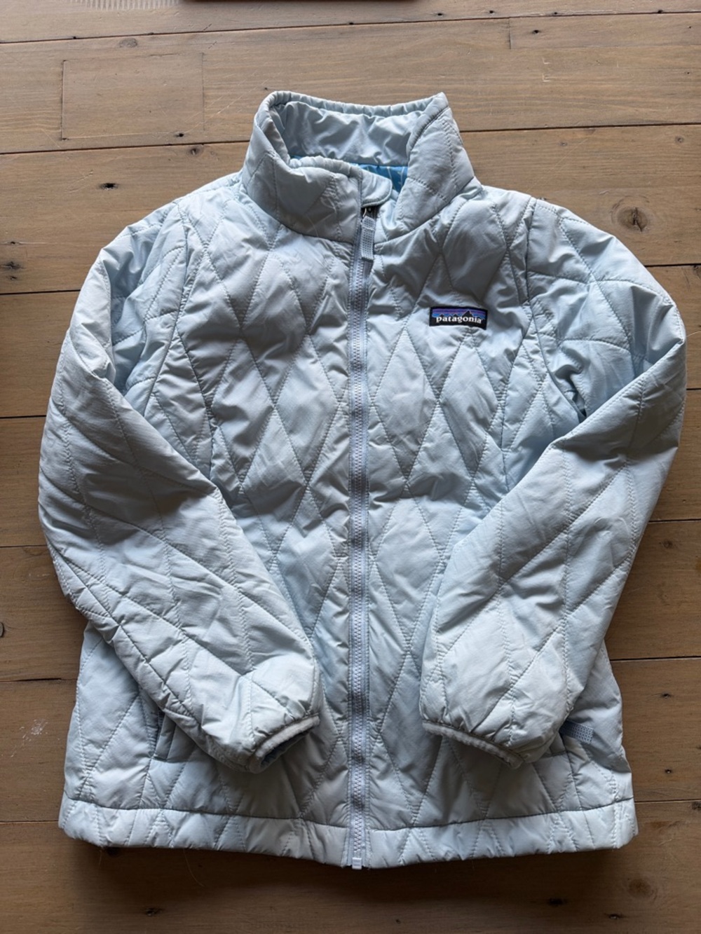 Patagonia Light Blue Quilted Kids Jacket